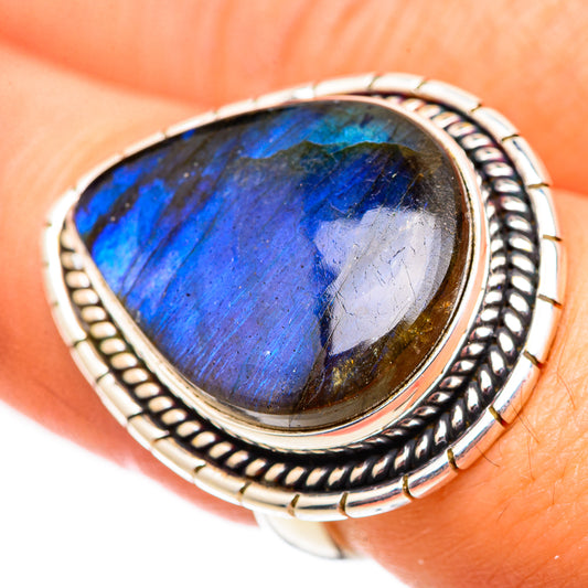 Labradorite Rings handcrafted by Ana Silver Co - RING124738