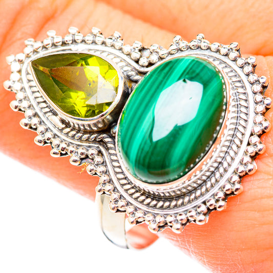 Malachite Rings handcrafted by Ana Silver Co - RING124743