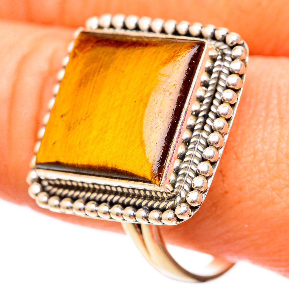 Tiger Eye Rings handcrafted by Ana Silver Co - RING124745
