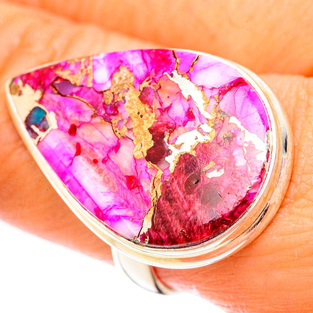 Purple Copper Composite Turquoise Rings handcrafted by Ana Silver Co - RING124746