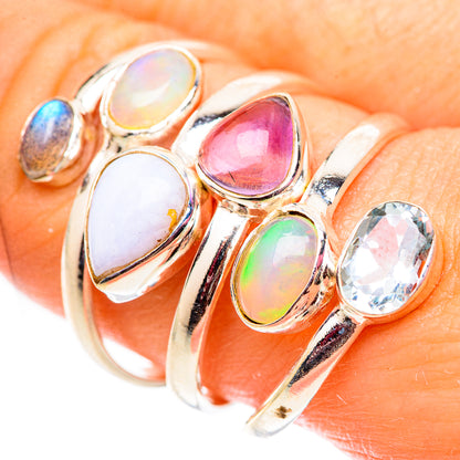 Blue Lace Agate Rings handcrafted by Ana Silver Co - RING124756