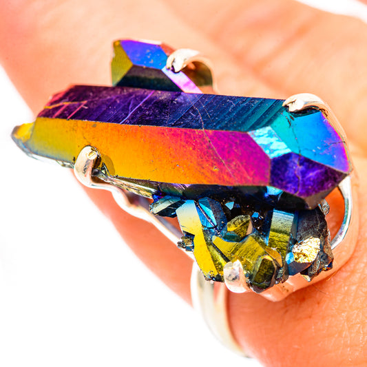 Titanium Sunshine Druzy Rings handcrafted by Ana Silver Co - RING124757