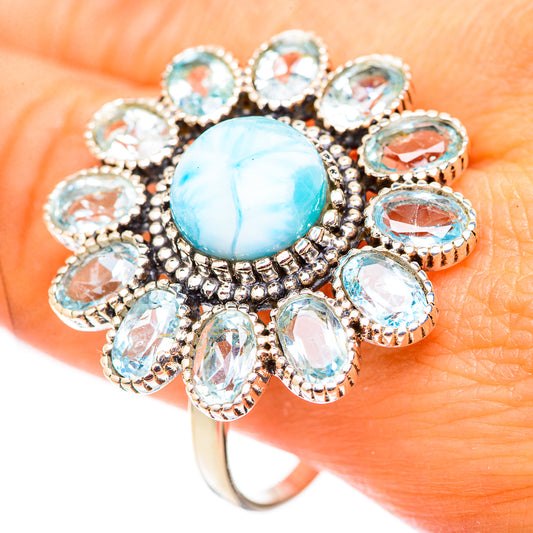 Larimar Rings handcrafted by Ana Silver Co - RING124762