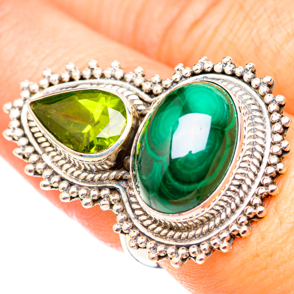 Malachite Rings handcrafted by Ana Silver Co - RING124773