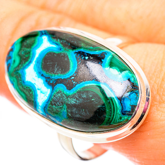 Malachite In Chrysocolla Rings handcrafted by Ana Silver Co - RING124774