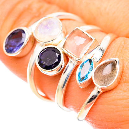 Rose Quartz Rings handcrafted by Ana Silver Co - RING124781