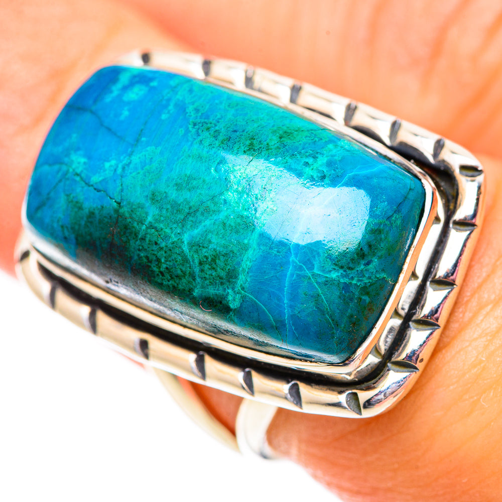 Chrysocolla Rings handcrafted by Ana Silver Co - RING124787