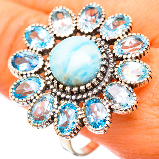 Larimar Rings handcrafted by Ana Silver Co - RING124794