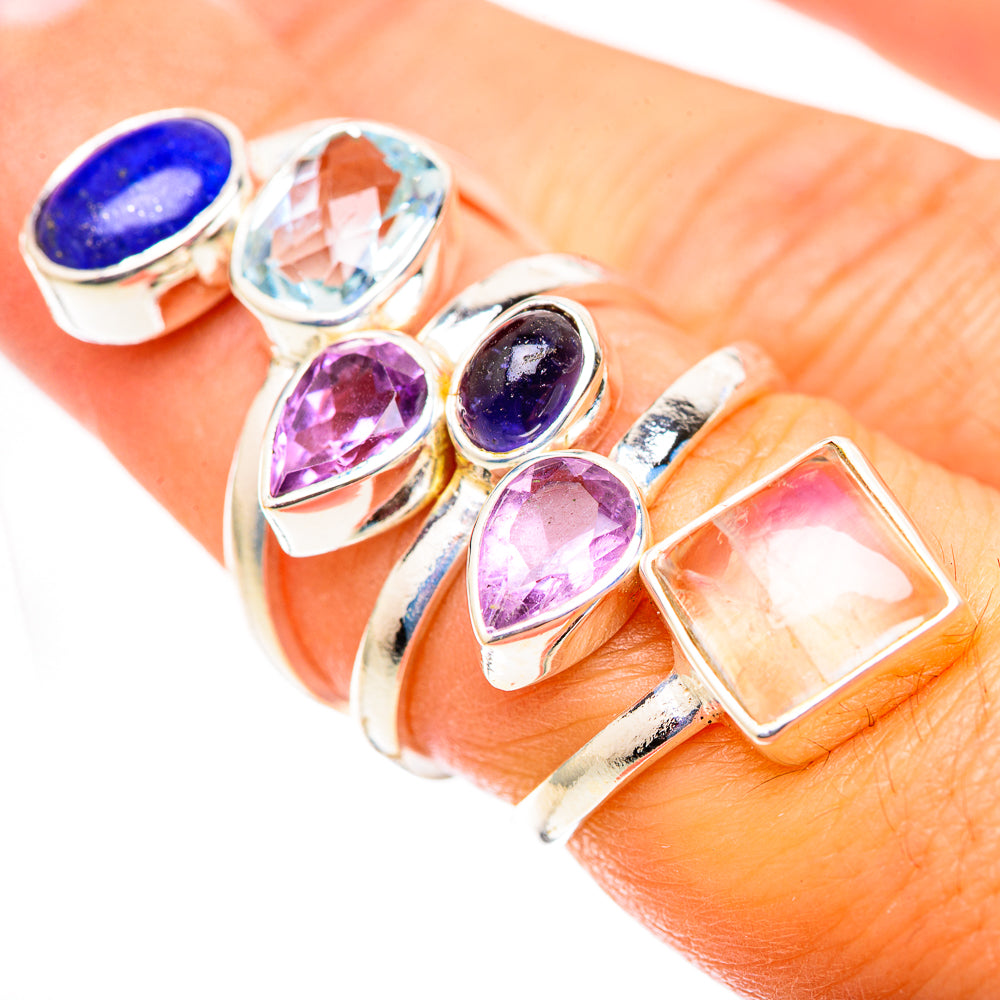 Rainbow Moonstone Rings handcrafted by Ana Silver Co - RING124796