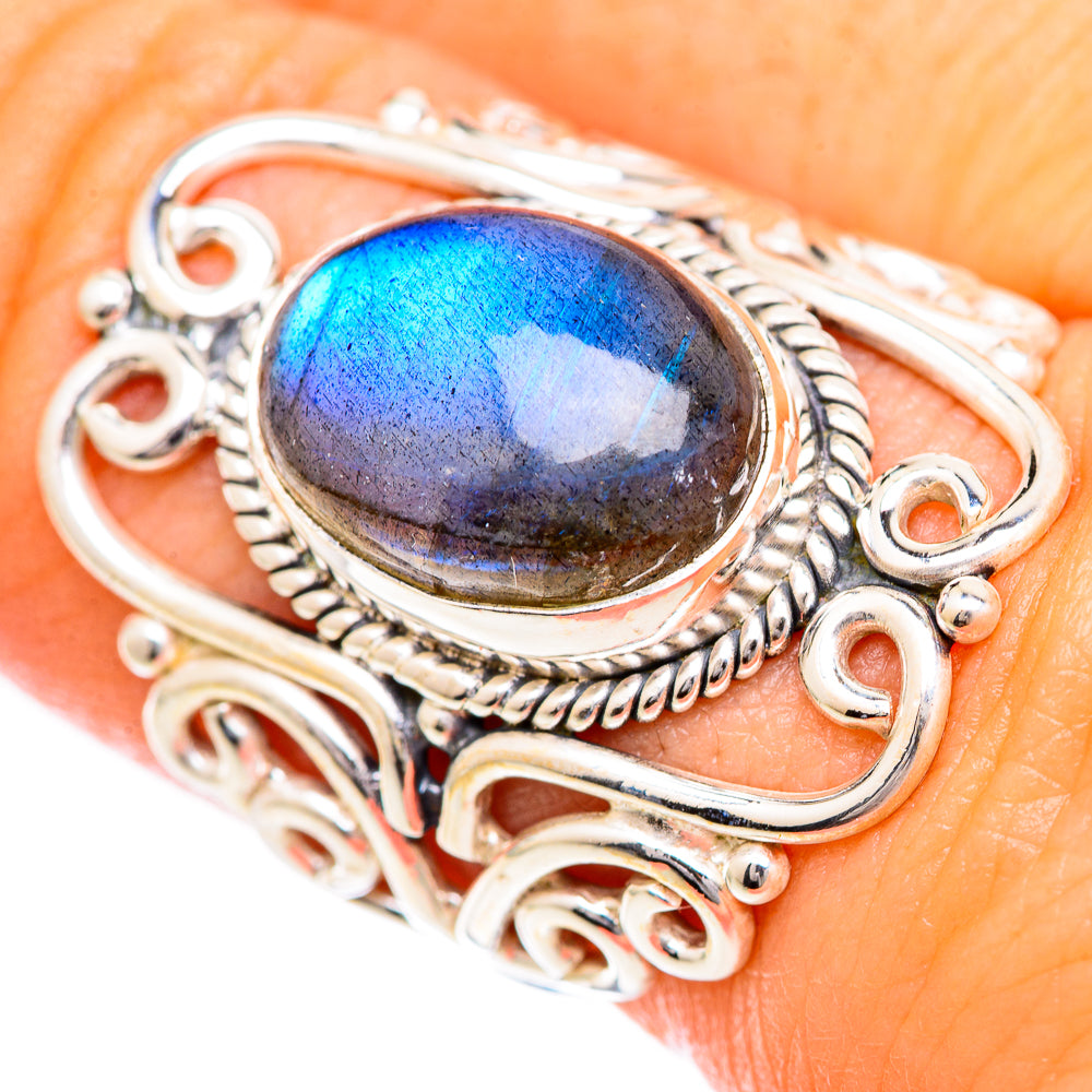 Labradorite Rings handcrafted by Ana Silver Co - RING124797