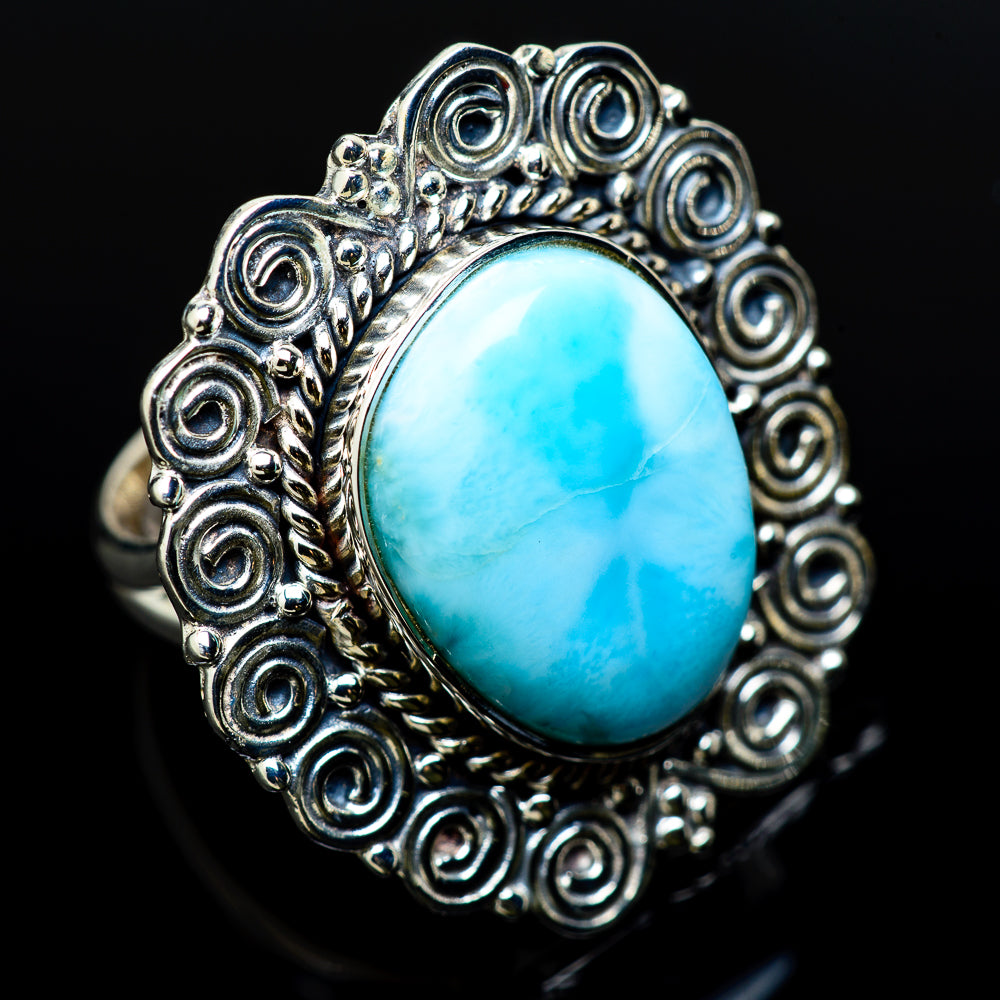 Larimar Rings handcrafted by Ana Silver Co - RING12480