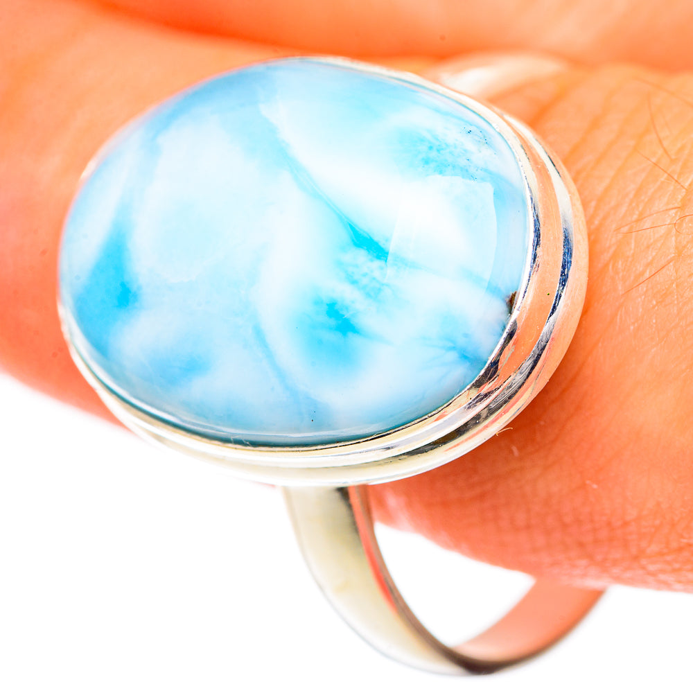 Larimar Rings handcrafted by Ana Silver Co - RING124801