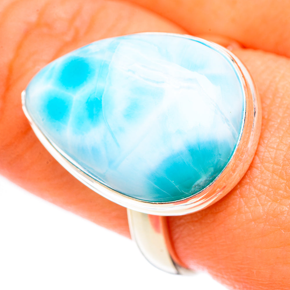 Larimar Rings handcrafted by Ana Silver Co - RING124804