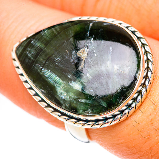 Seraphinite Rings handcrafted by Ana Silver Co - RING124806