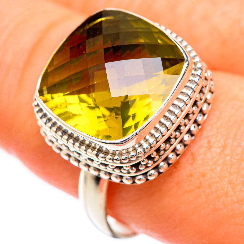 Olive Quartz Rings handcrafted by Ana Silver Co - RING124820
