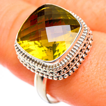 Olive Quartz Rings handcrafted by Ana Silver Co - RING124820