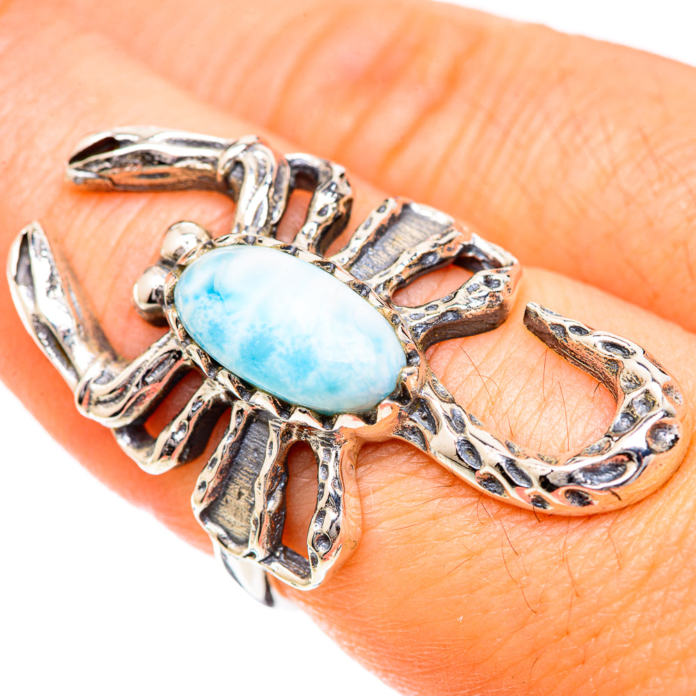 Larimar Rings handcrafted by Ana Silver Co - RING124823