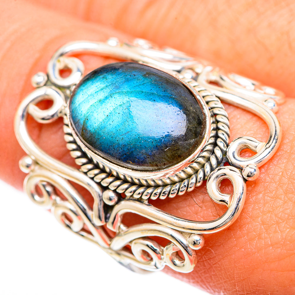Labradorite Rings handcrafted by Ana Silver Co - RING124824