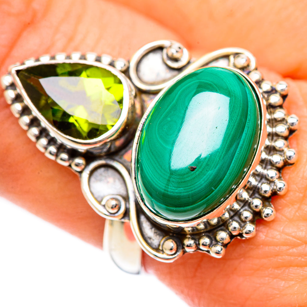 Malachite Rings handcrafted by Ana Silver Co - RING124829