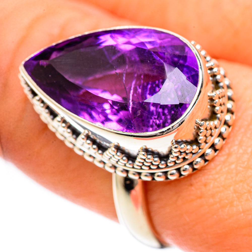 Brazilian Amethyst Rings handcrafted by Ana Silver Co - RING124838