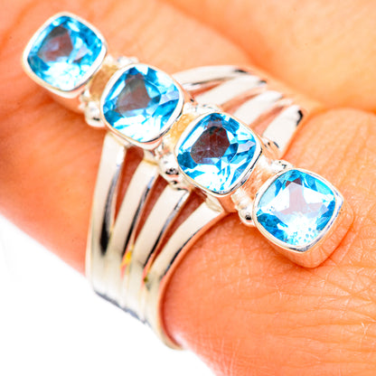 Swiss Blue Topaz Rings handcrafted by Ana Silver Co - RING124847