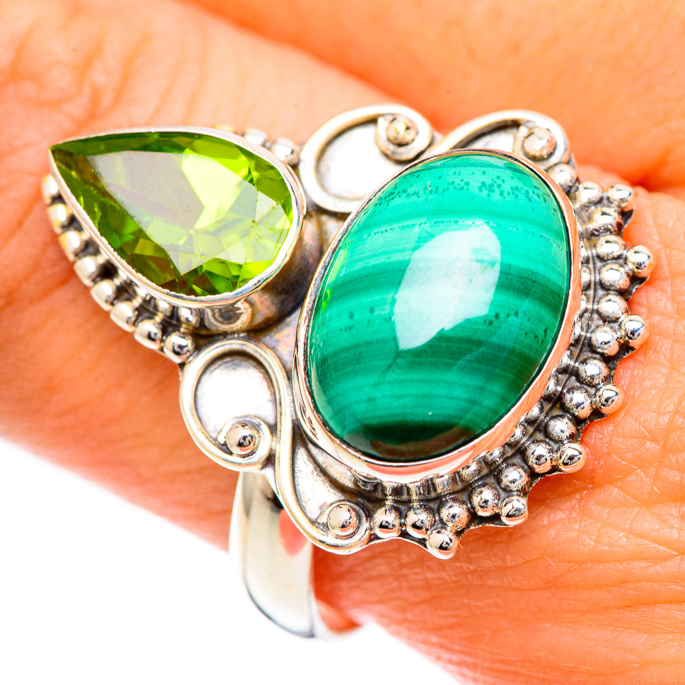 Malachite Rings handcrafted by Ana Silver Co - RING124854