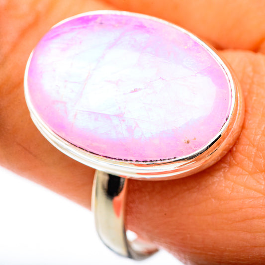 Pink Moonstone Rings handcrafted by Ana Silver Co - RING124857