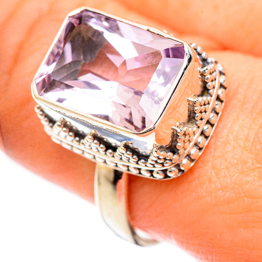 Pink Amethyst Rings handcrafted by Ana Silver Co - RING124860