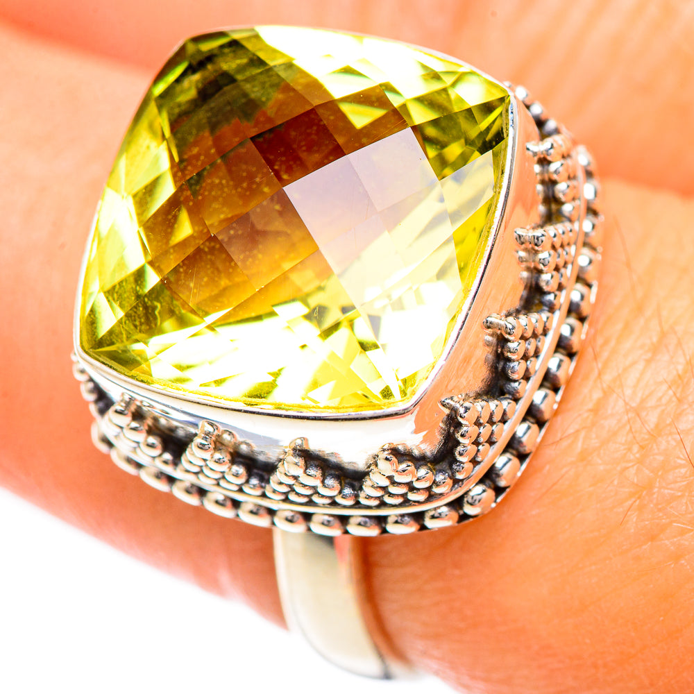 Lemon Quartz Rings handcrafted by Ana Silver Co - RING124868