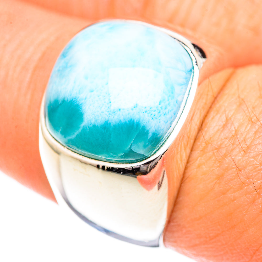 Larimar Rings handcrafted by Ana Silver Co - RING124873