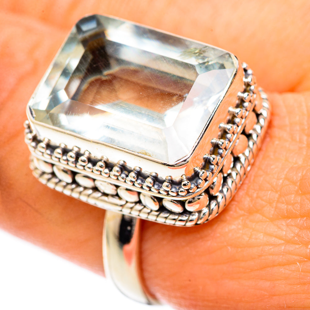 Green Amethyst Rings handcrafted by Ana Silver Co - RING124879