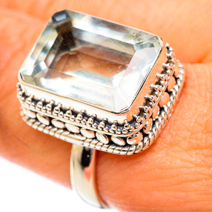 Green Amethyst Rings handcrafted by Ana Silver Co - RING124879