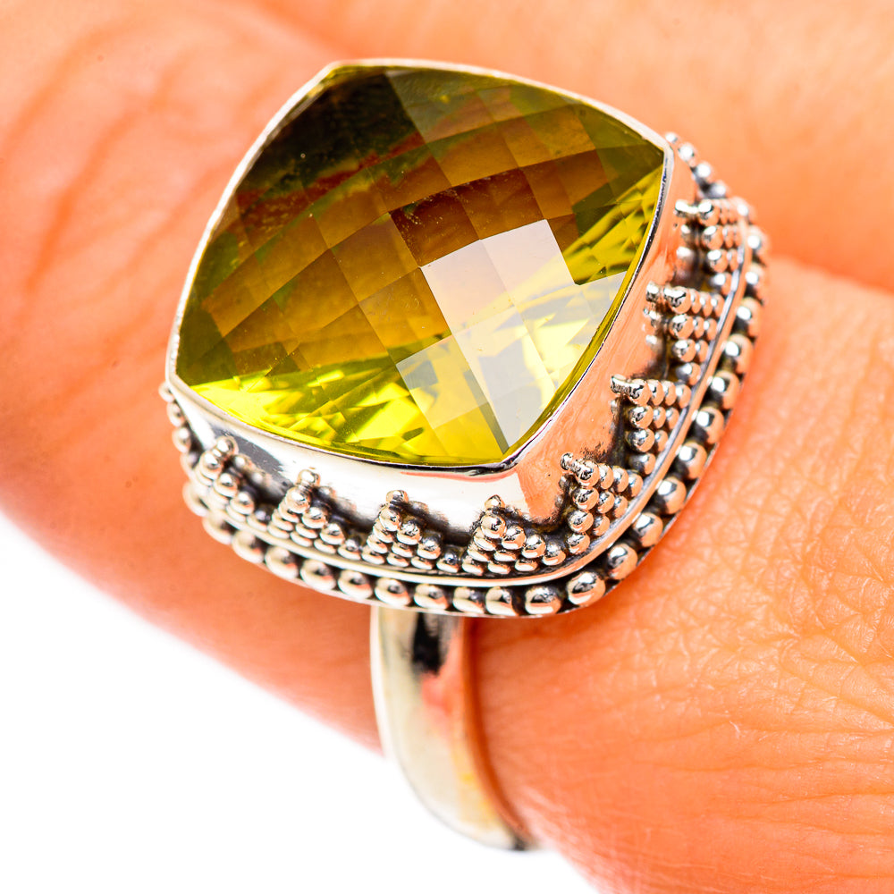 Olive Quartz Rings handcrafted by Ana Silver Co - RING124892
