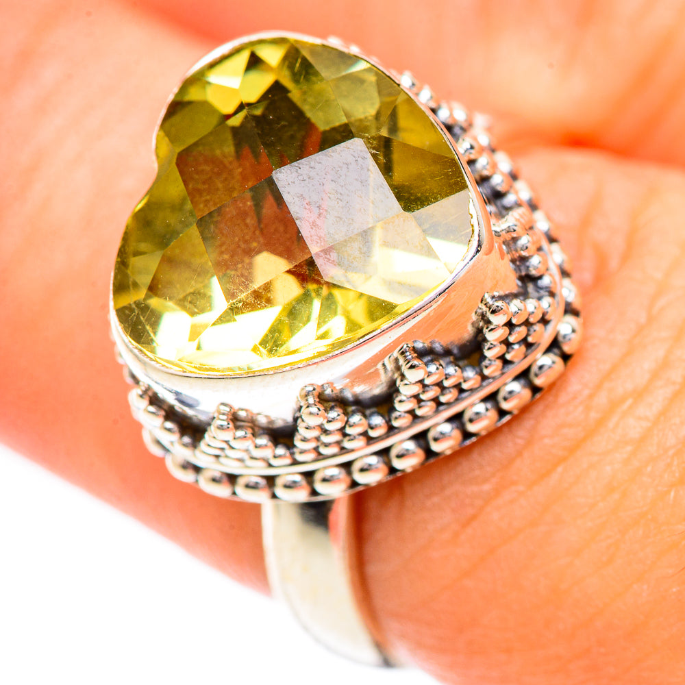 Lemon Quartz Rings handcrafted by Ana Silver Co - RING124893