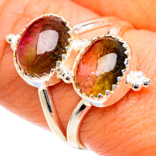 Watermelon Tourmaline Rings handcrafted by Ana Silver Co - RING124912