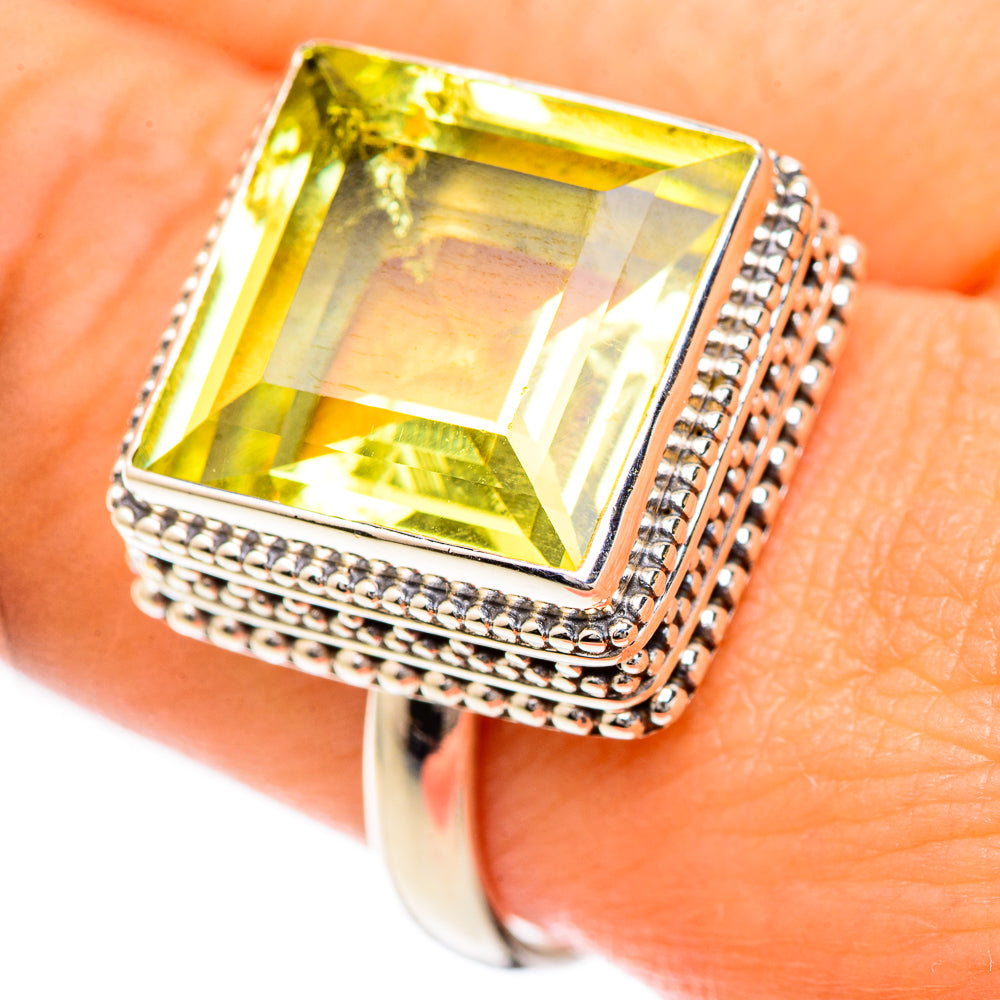 Lemon Quartz Rings handcrafted by Ana Silver Co - RING124916