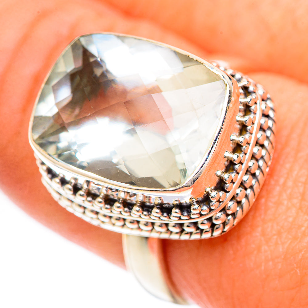 Green Amethyst Rings handcrafted by Ana Silver Co - RING124927