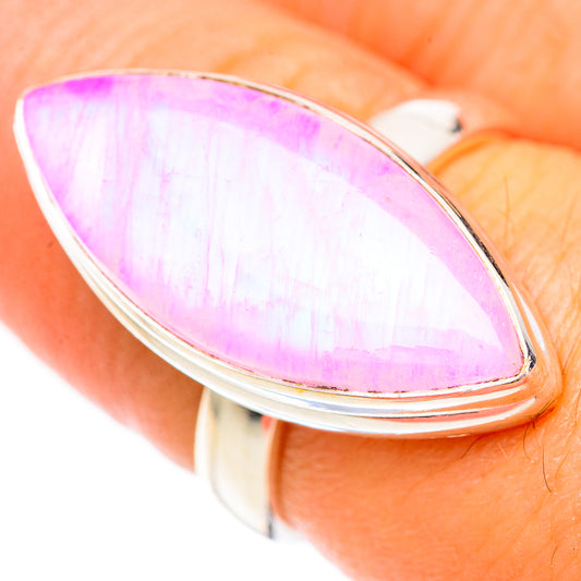 Pink Moonstone Rings handcrafted by Ana Silver Co - RING124928