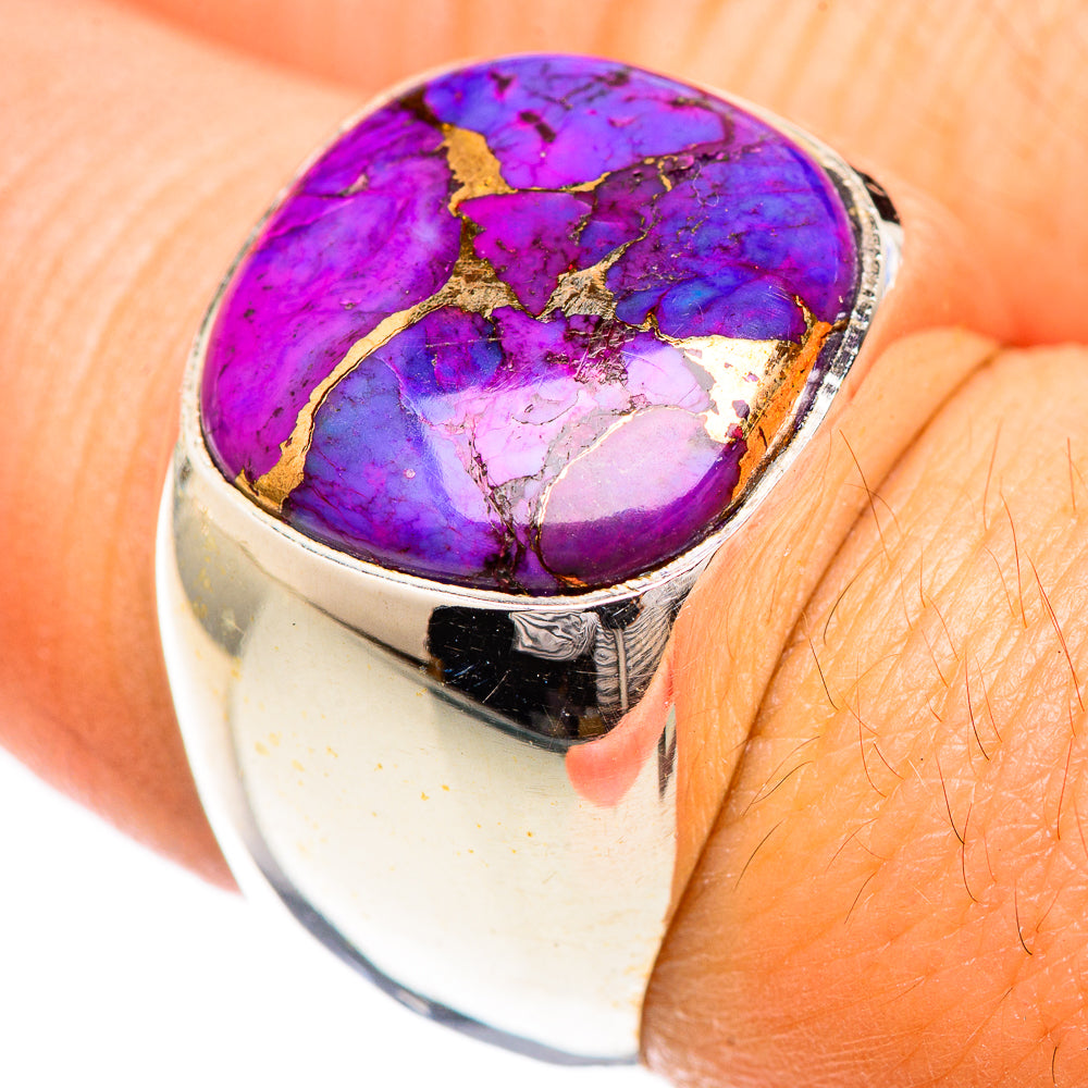 Purple Copper Composite Turquoise Rings handcrafted by Ana Silver Co - RING124930