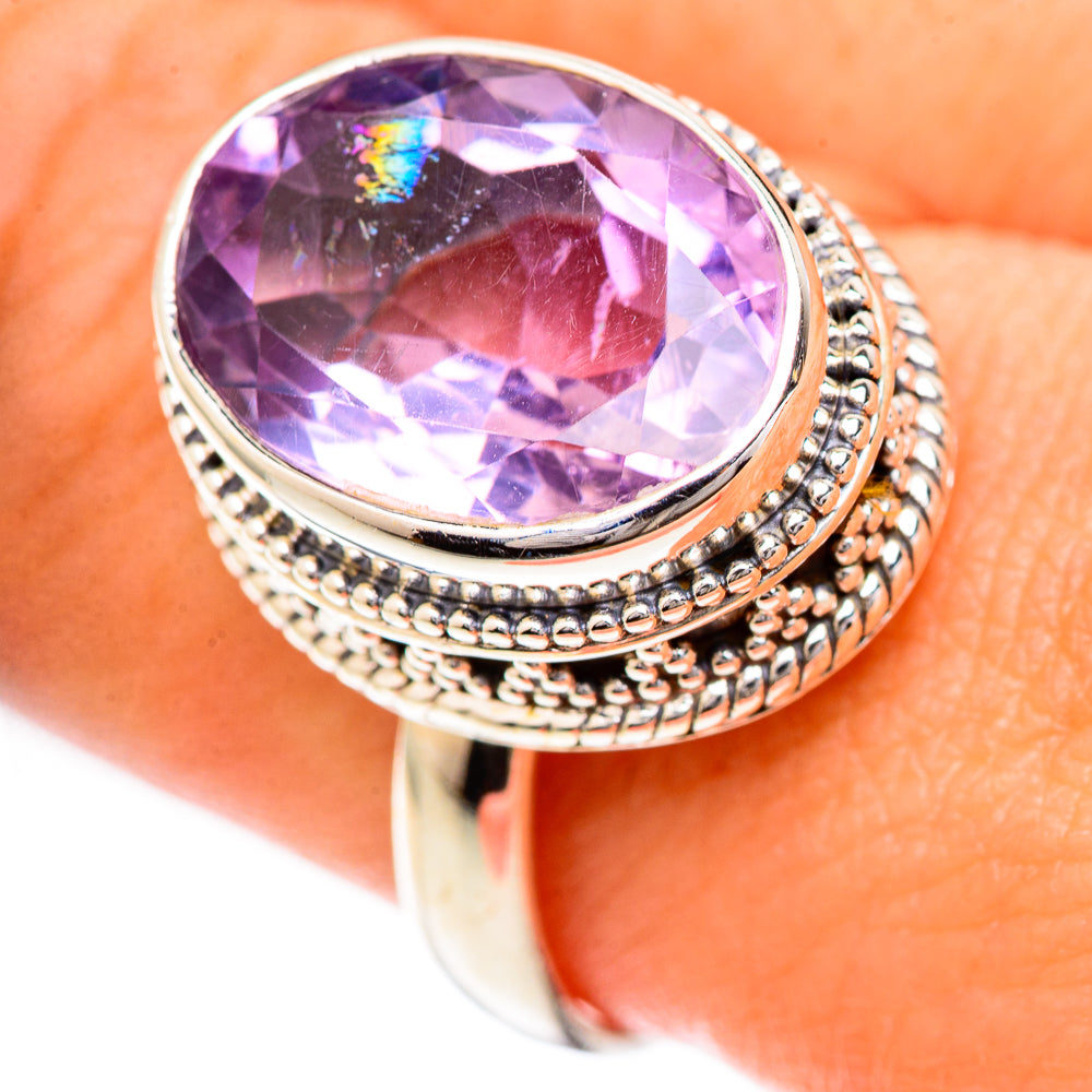 Pink Amethyst Rings handcrafted by Ana Silver Co - RING124931