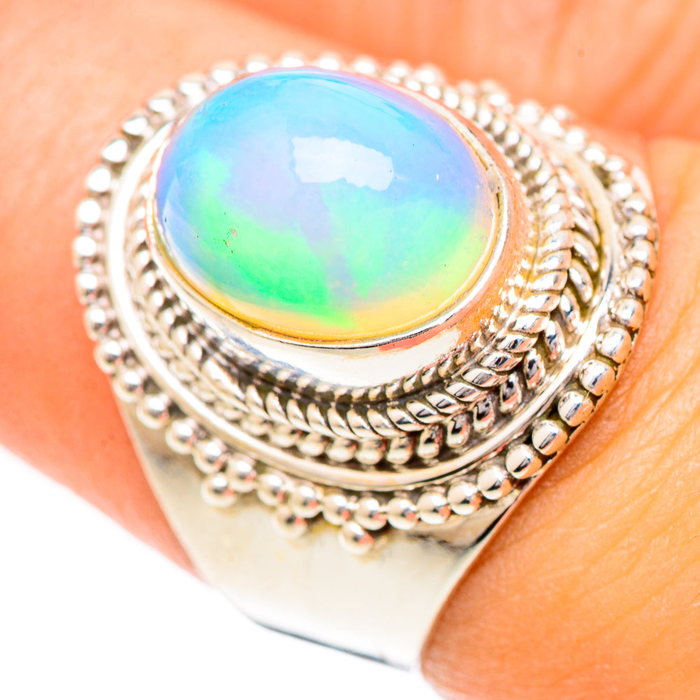Ethiopian Opal Rings handcrafted by Ana Silver Co - RING124936