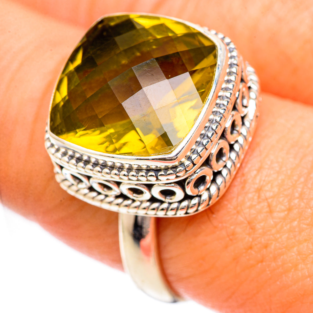 Olive Quartz Rings handcrafted by Ana Silver Co - RING124938