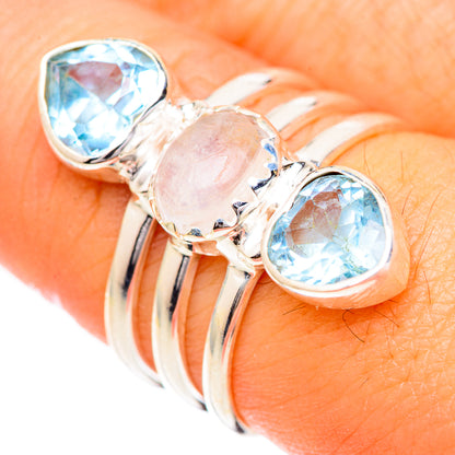 Rainbow Moonstone Rings handcrafted by Ana Silver Co - RING124941