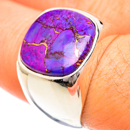 Purple Copper Composite Turquoise Rings handcrafted by Ana Silver Co - RING124950