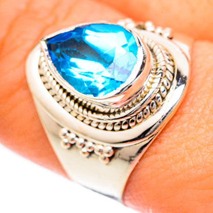 Swiss Blue Topaz Rings handcrafted by Ana Silver Co - RING124957