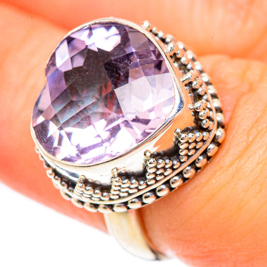 Pink Amethyst Rings handcrafted by Ana Silver Co - RING124968