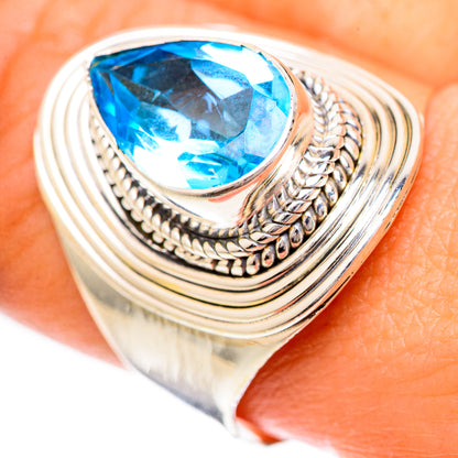 Swiss Blue Topaz Rings handcrafted by Ana Silver Co - RING124978