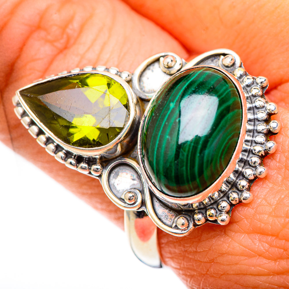 Malachite Rings handcrafted by Ana Silver Co - RING124981