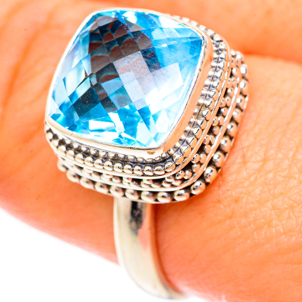 Swiss Blue Topaz Rings handcrafted by Ana Silver Co - RING124991