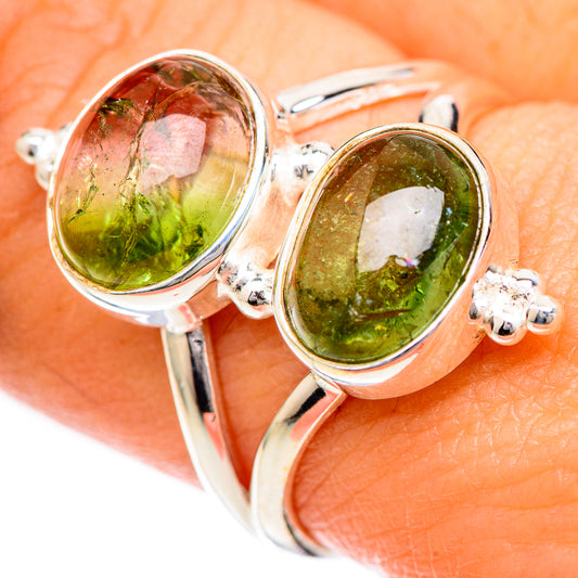 Watermelon Tourmaline Rings handcrafted by Ana Silver Co - RING124995